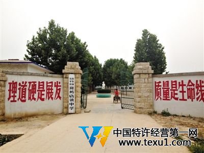 7月3日,事發的斑鳩店鎮中學。附近村民稱,常有社會車輛停在校門口誘騙女生。