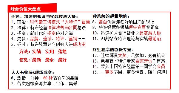 中國特許經營第21屆鄭州峰會